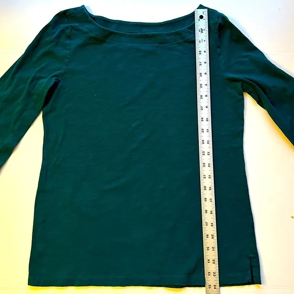 LOFT Teal Long Sleeve Blouse - Picture 4 of 11